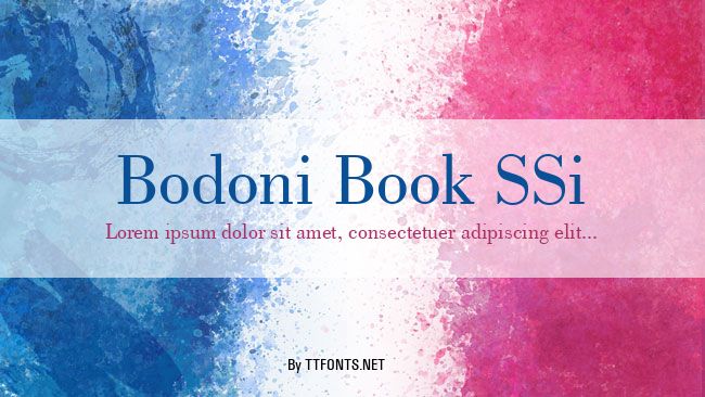 Bodoni Book SSi example